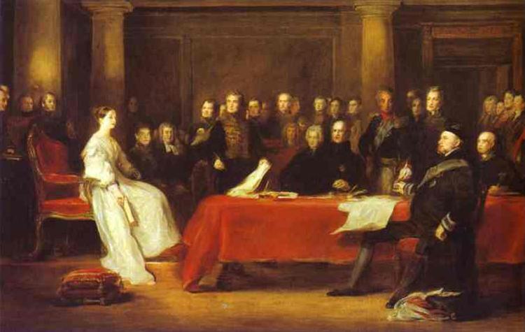 Sir David Wilkie Victoria holding a Privy Council meeting Sweden oil painting art